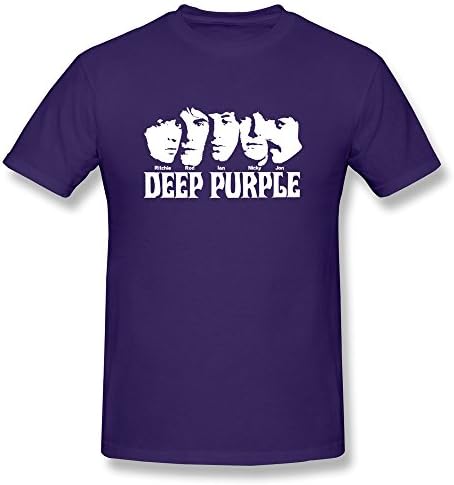 Mens Cool Graphic Design Deep Purple Rock Band Music Cotton Tshirt XL Purple
