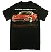 Gildan Men's Red Mirrored C6 Corvette Adult T-Shirt, X-Large, Black