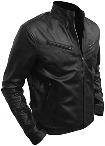 Leatherfashion Men's Fast And Furious 6 Dominic Toretto Leather Jacket XX-Large Black