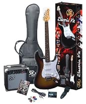 Electric Guitar Package - Includes Guitar, Amp, Strap and Instructional DVD SX RST 3TS w/GA1065