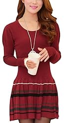 Bubble Dress Short Striped Print  Dress