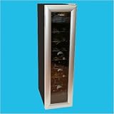Haier HVW18ABS 18-Bottle Wine Cooler, Black and Silver