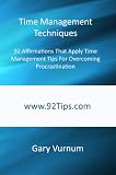 41XxcPkg6sL. SL160  Time Management Techniques: 92 Affirmations That Apply Time Management Tips For Overcoming Procrastination