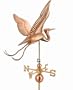 34" Grand Luxury Polished Copper Great Blue Heron Weathervane
