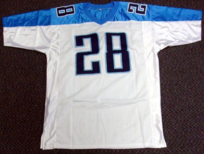 Chris Johnson Autographed Tennessee Titans White Jersey JSA