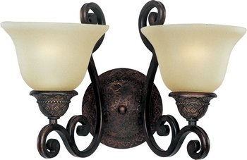 Maxim Lighting 11247SVOI 2 Light Symphony Wall Sconce, Oil Rubbed