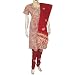 Women Salwar Kameez Cotton Printed Mirror Embroidered Dress Size M (slk454)