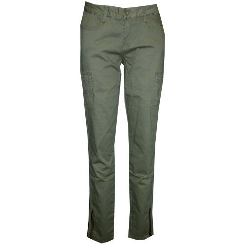 Ed Hardy Womens Twill Skinny Cargo Pants -Green