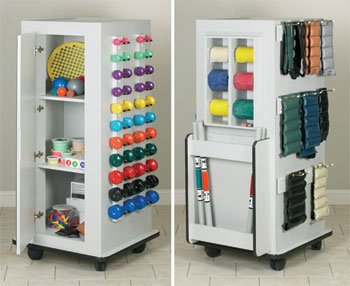 Bayside MaxRac - CabinetRac WITH Mirror - Vangaurd series Model 5102B - Storage rac system Physical Therapy / Exercise Equipment Storage Item# 5102B
