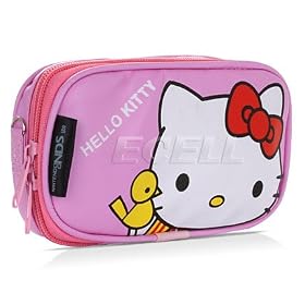 Ecell - PINK HELLO KITTY POUCH CASE FOR NINTENDO DSL DSi, NINTENDO 3DS