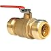 Push Connect PC932 1-Inch Push by 1-Inch Push, Brass Push Fit Full Port Ball Valve