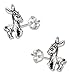 Sterling Silver Mini Little Donkey Earrings on Posts