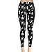 CowCow Black White Cats on Black Pattern for Your Design Leggings, Black-2XL