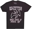 LED ZEPPELIN - US Tour 77 - Charcoal 30/1 Singles Cotton Slimfit Jersey T-Shirt