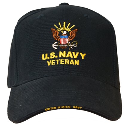 Navy Cap ~ U.S. Navy Veteran Cap ~100% Cotton Twill Adjustable Military Collectible Hat ~ With Solid Back Style!