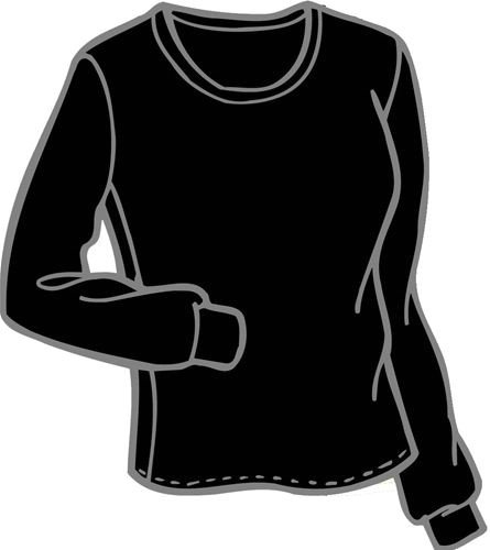 Polarmax Womens Double Base Layer Long Sleeve Crew Tee (Black, Large)