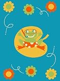 Kids Funtime Rugs: 684-33 Blue Frog Rug: 3'9