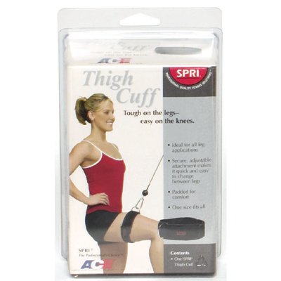 SPRI Pro Line Black Adjustable Thigh Cuff