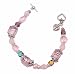 Bracelet - B32 - Handmade Murano Glass & Fire-Polished Beads - Lg Cube - Toggle Closure ~ Pink