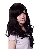 Prettyland C374 - 50cm black Middle-long long bang soft Wave heat resistant Wig
