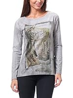 Peace & Love Camiseta Manga Larga (Azul)