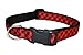 Large Poppy/Black Houndstooth Dog Collar: 1