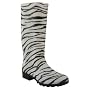 ZEBRA Print Women Rain Boots Black, White