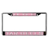North Carolina Tar Heels Pink Chrome License Plate Frame