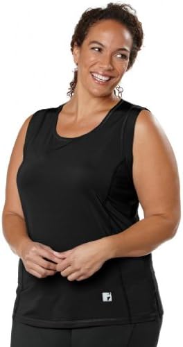 Live Life Large Women's Solid Tank 3X (20/22) Black