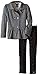Calvin Klein Little Girls' Gray Jacket with Printed Pant Two-Piece Set