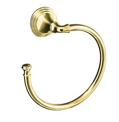 KOHLER K-10557-PB Devonshire Towel Ring, Vibrant Polished Brass