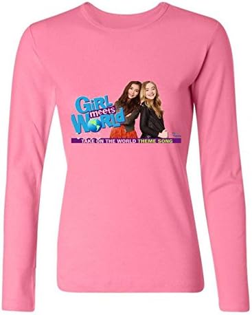 Nevmore Women's Girl Meets World Long Sleeves T-Shirt Small Pink