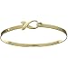 24k Gold Over Sterling Silver Breast Cancer Awareness Ribbon Inspirational Bangle Bracelet