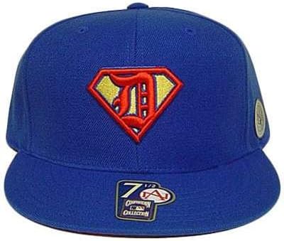MLB DETROIT TIGERS FITTED 8 SUPERMAN CAP FLAT BILL HAT