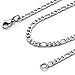 Zysta Stainless Steel 3mm Wide Thick Sturdy Nickel Free Necklace 20 inch Lobster Clasp Figaro Chain Link Women Men Replacement Charms Pendant Neck Rope Cable