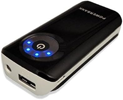 [Genuine Gorilla®] Black (1x) 5600mAh Power Bank, Portable Charging Unit USB Output (5v/2a) - Compatible With All Small Electronics - Small LED Flashlight Built-in.