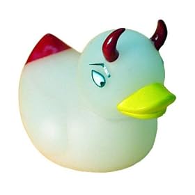 Glow in the Dark Devil Duckie Rubber Duck by Ducks & Devil Ducks