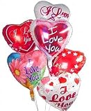 Half Dozen Mylar Balloon Bouquet, Romantic - B000MD63TW
