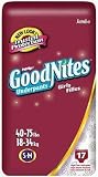 Huggies Pull-Ups Goodnites Underpants, Girls, Small/Medium, 17-Count