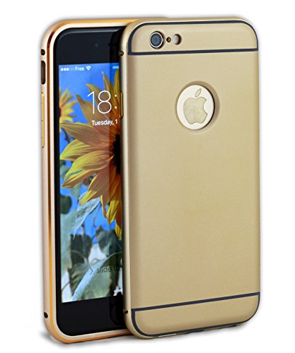Case&More LuxeCaseGold-1 [Luxe Series] - Extra Slim Perfect Fit Aluminum Bumper - Lightweight Stylish Design - Shock Resistant Apple iPhone 6S/6 - Gold