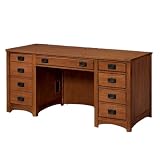 Cured Oak Mission Style Computer Credenza Midlands Collection by DMI Furniture - 7661-22