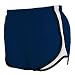 Navy Blue and White jersey white side stripe sport velocity shorts elastic waist