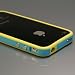 i-Beans 「全60色」iPhone 4　Mixed Plastic(Soft+Hard)　Bumper Case　信号守るシリコン+ブラスチック　バンパー 　保護液晶フィルム　USB充電ケーブル付　L.BLU/YEL(371-35)