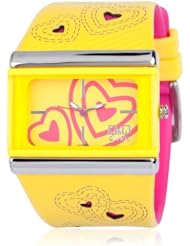 Q and Q Women Analog Watch Yellow Case & Leather Band