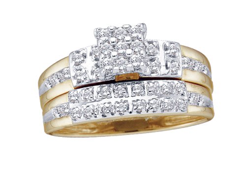 Stunning 2 Pc. 1/2 CTW Diamond Wedding Set - SUPERVALUE -