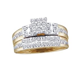 Stunning 2 Pc. 1/2 CTW Diamond Wedding Set - SUPERVALUE - by Wedding Diamond