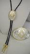 Sterling Silver /Gold Plated Masonic Bolo Tie and Buckle Set