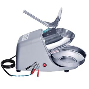 180w Portable Ice Shaver Machine Snow Cone Bbq Shaved Icee Car Electric Crusher