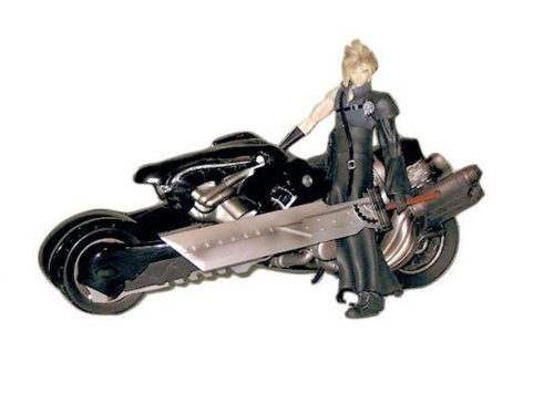 41XyQ0dXMKL Final Fantasy Advent Children Cloud Strife & Fenrir Motorcycle Action Figure Deluxe Set