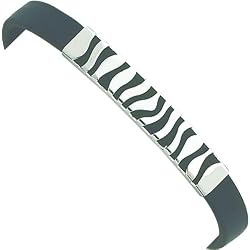 Sterling Silver Rubber Zebra Bracelet 7"